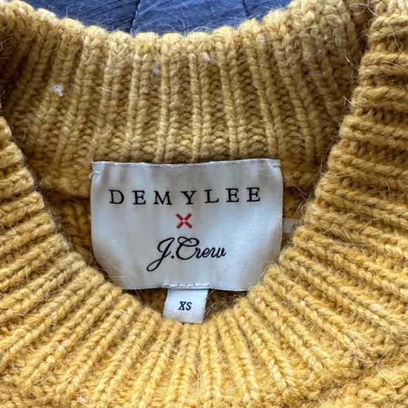 J. Crew Mustard Cable Knit Sweater - Picture 2 of 2